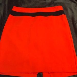 Orange and navy skirt